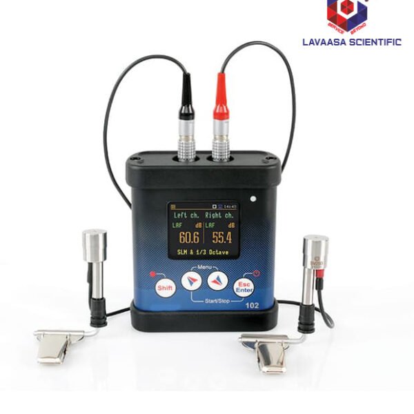 Class 2 Dual-Channel Noise Dosimeter by Svantek – Advanced device for measuring noise exposure levels with dual-channel capability for occupational health monitoring.