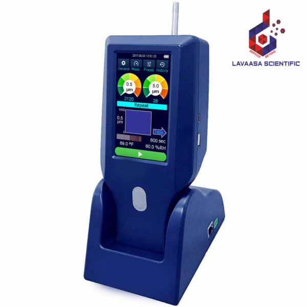 Handheld Particle Counter – Portable device for measuring airborne particles in real-time to ensure air quality in industrial and cleanroom environments