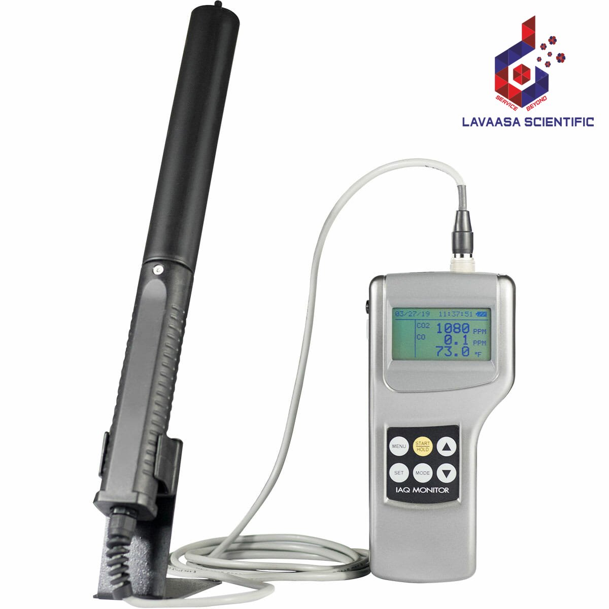 Indoor Air Quality Monitor by Kanomax – Advanced device for measuring air quality parameters such as particulate matter, CO2, and humidity in indoor environments.