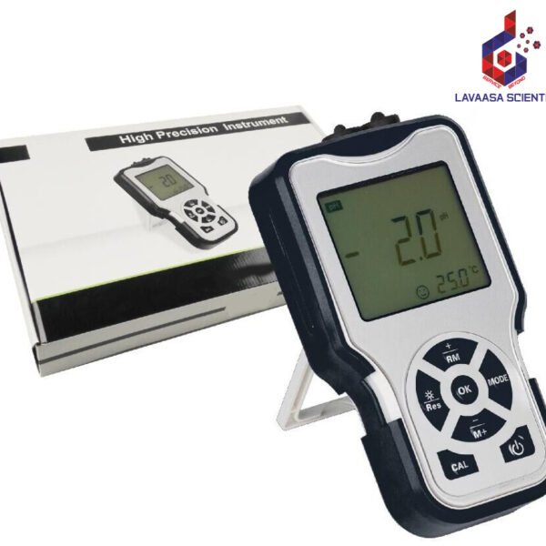Portable pH & Conductivity Meter – Compact and versatile device for on-the-go measurement of pH and electrical conductivity in liquids.